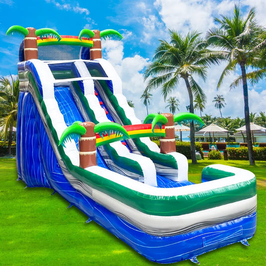 BIG WAVE - 14FT Tropical Oasis Wet/Dry Water Slide - 11195 Free Shipping