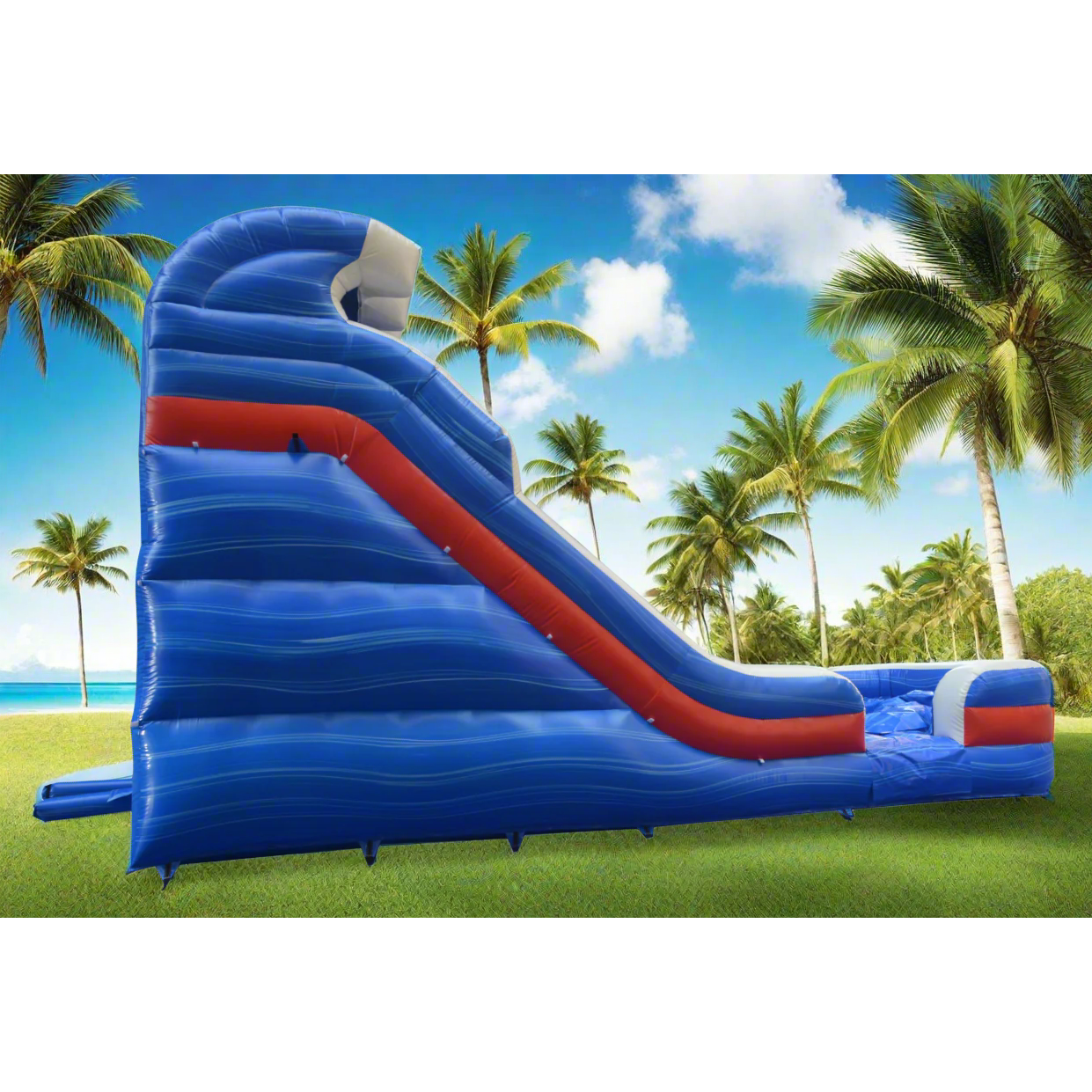 16FT Patriotic Splash Wet/Dry Water Slide - 11167